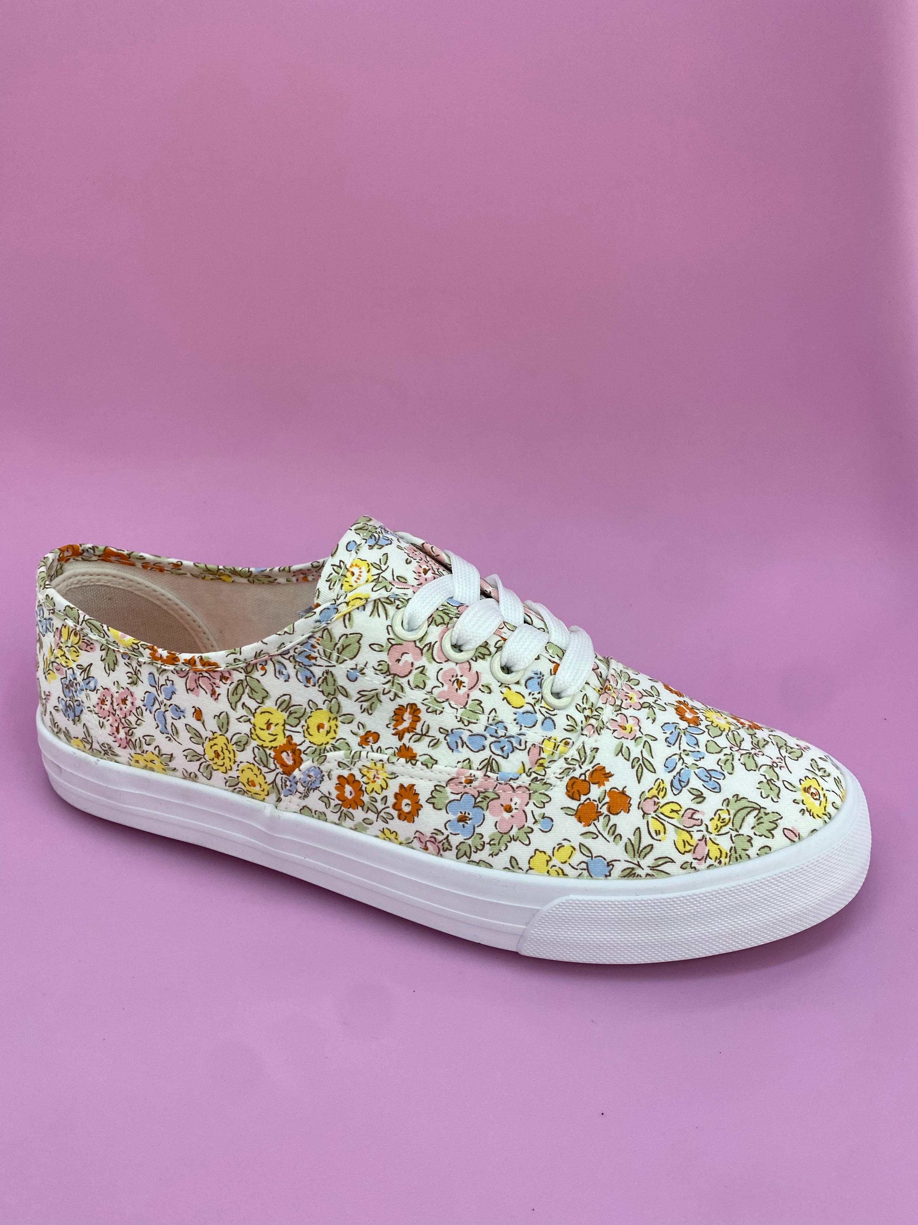 Floral pattern sports shoes, women's casual shoes, breathable, comfortable, anti-slip and fashionable women's shoes full figure