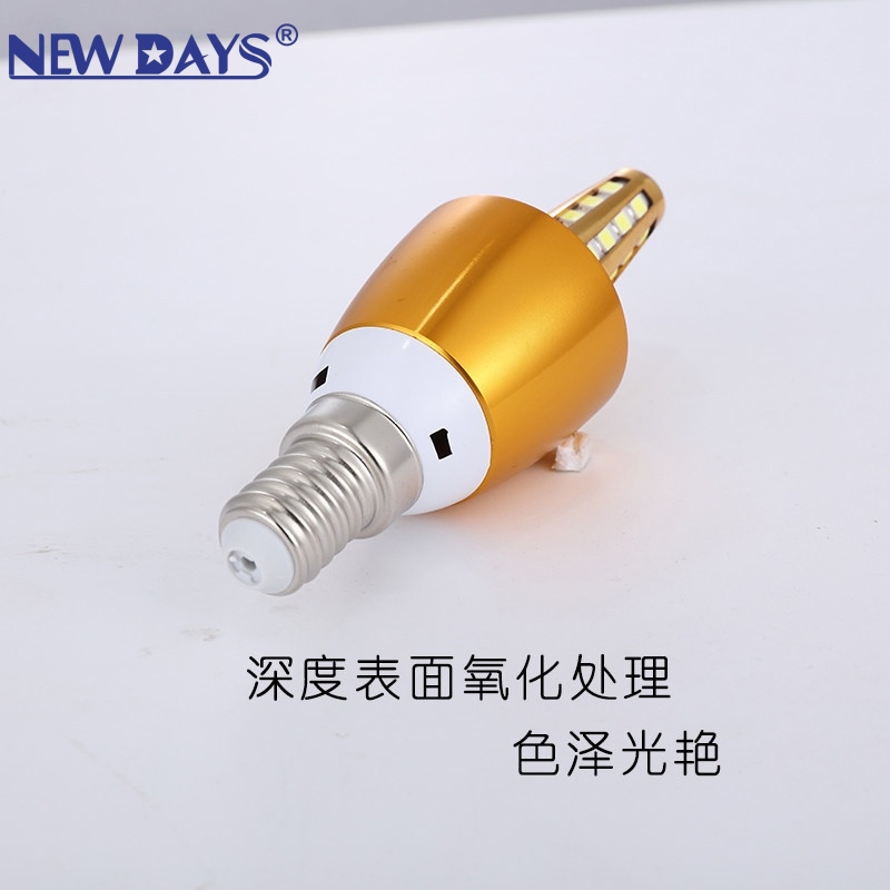 NEWDAYS brand cross-border new led bulb, candle lamp, corn lamp, E14-E27 screw-down tail tip bulb, high-brightness energy-saving light source bulb Application Scenario