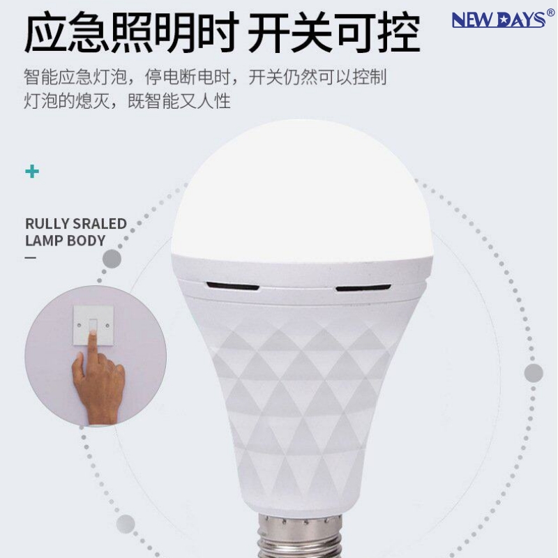 NEWDAYS brand cross-border new led bulb emergency bulb, large-capacity battery DOB wide-voltage energy-saving high-brightness lamp, essential led bulb bulb for outdoor camping Application Scenario