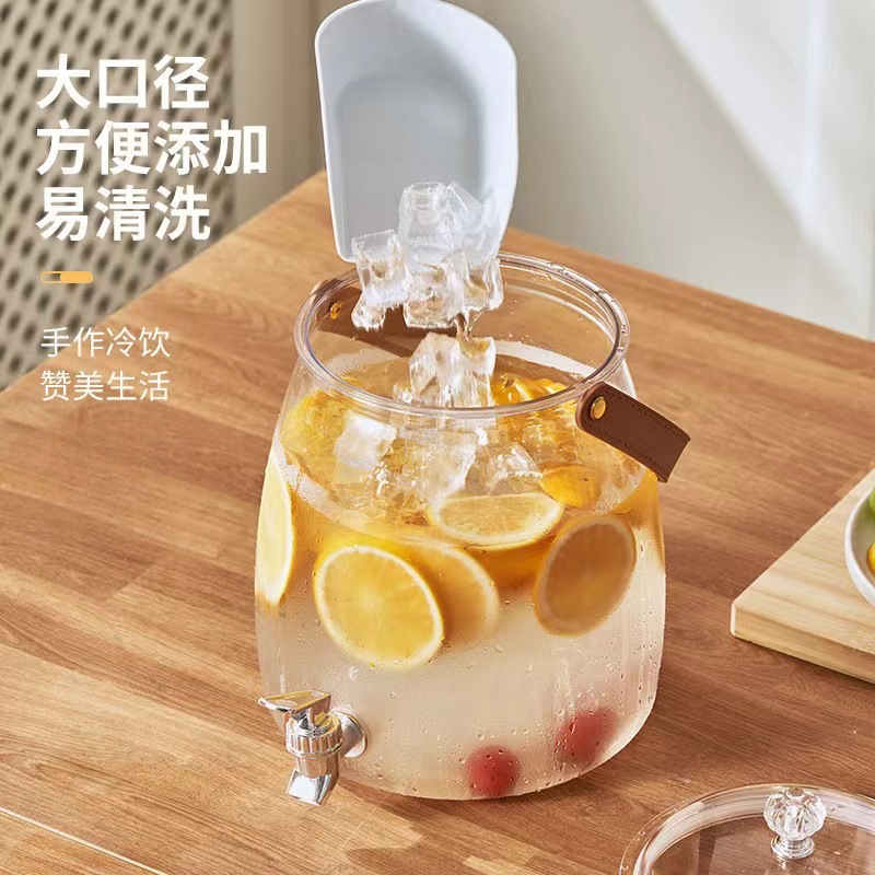 J210-5831冷水壶带龙头水具套装大容量家用凉水壶餐厅露营水果茶可乐饮料桶产品图