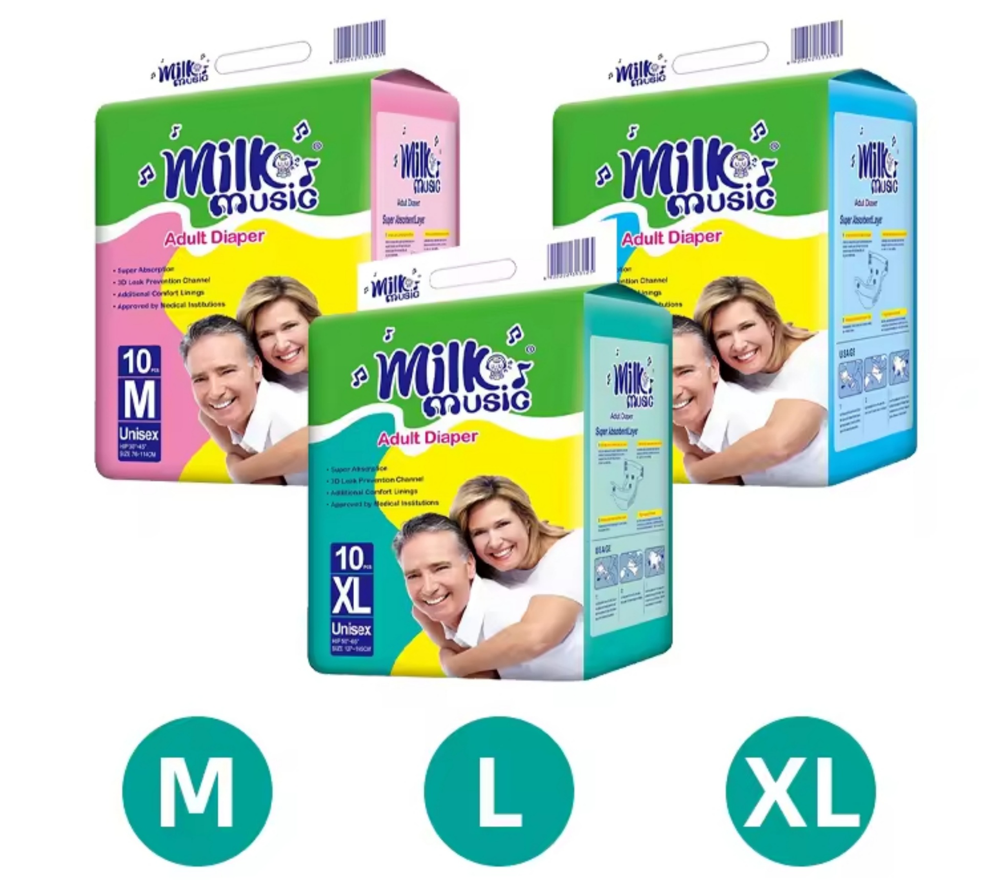 Milk Music pañales adultos larlakes adultos mayores fritas Application Scenario