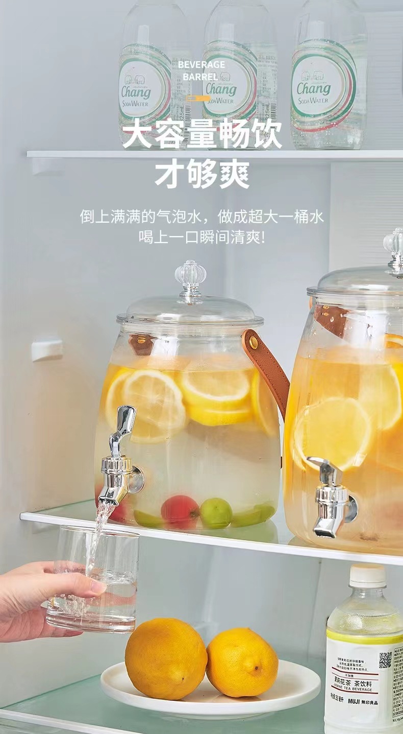 J210-5831冷水壶带龙头水具套装大容量家用凉水壶餐厅露营水果茶可乐饮料桶详情图4
