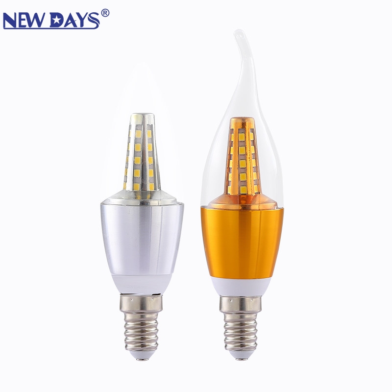NEWDAYS brand cross-border new led bulb, candle lamp, corn lamp, E14-E27 screw-down tail tip bulb, high-brightness energy-saving light source bulb Item Picture