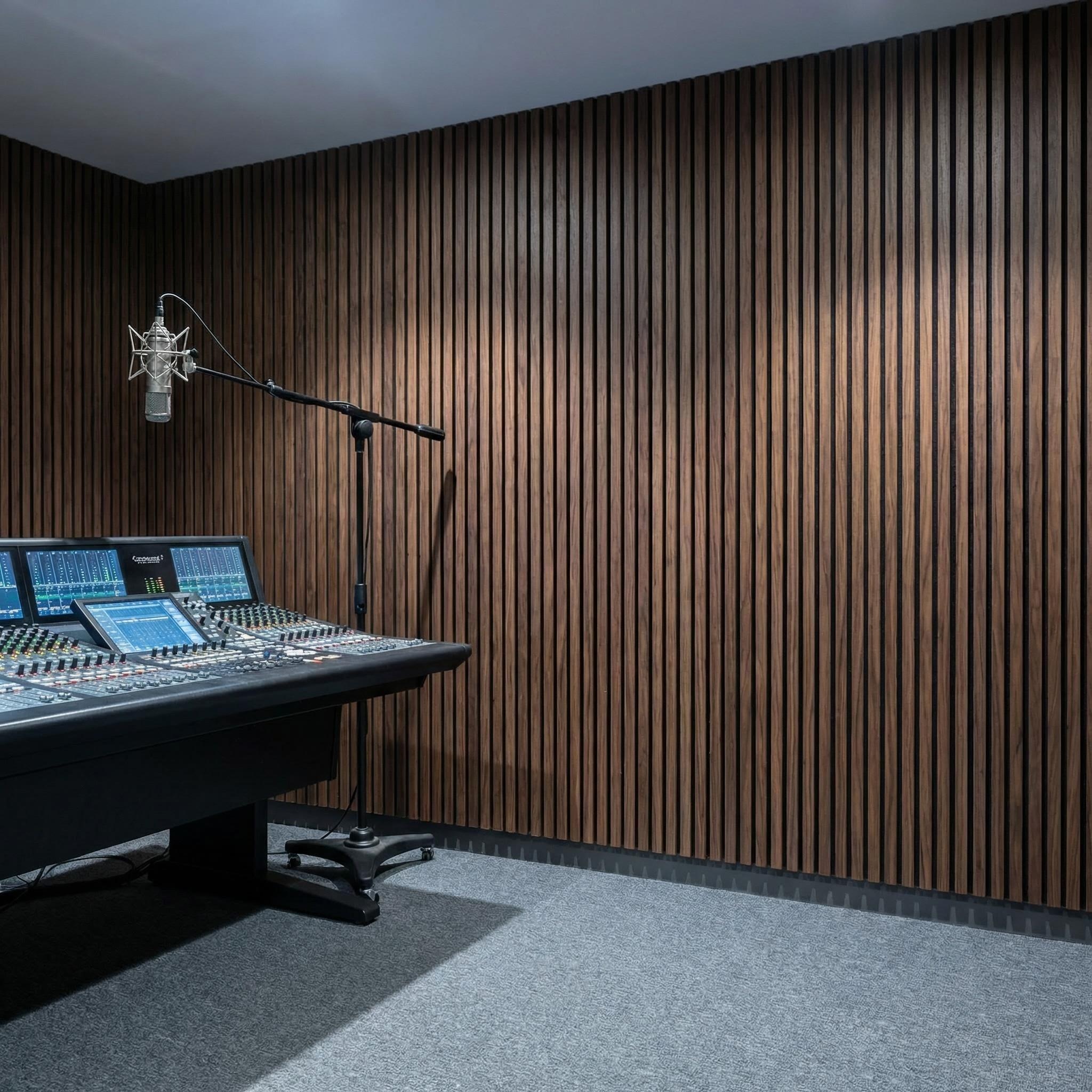 Wood veneer MDF composite grating sound-absorbing wall panels are flame-retardant, environmentally friendly, and available in multiple colors. Sound-absorbing and sound-insulating materials are also available pic 5