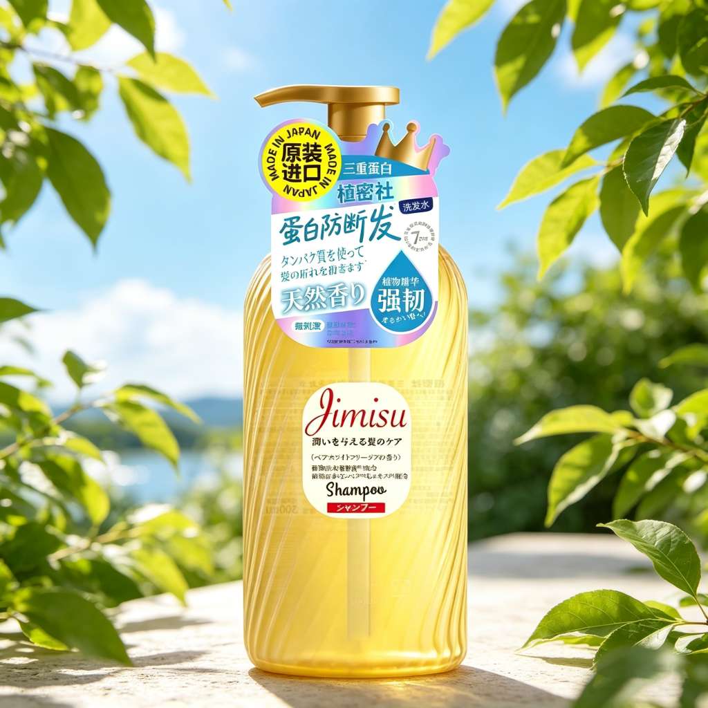 原装进口植密社三重蛋白精华修护洗发水500ml  温和不刺激 修护 强韧发丝洗发露洗发水白底实物图