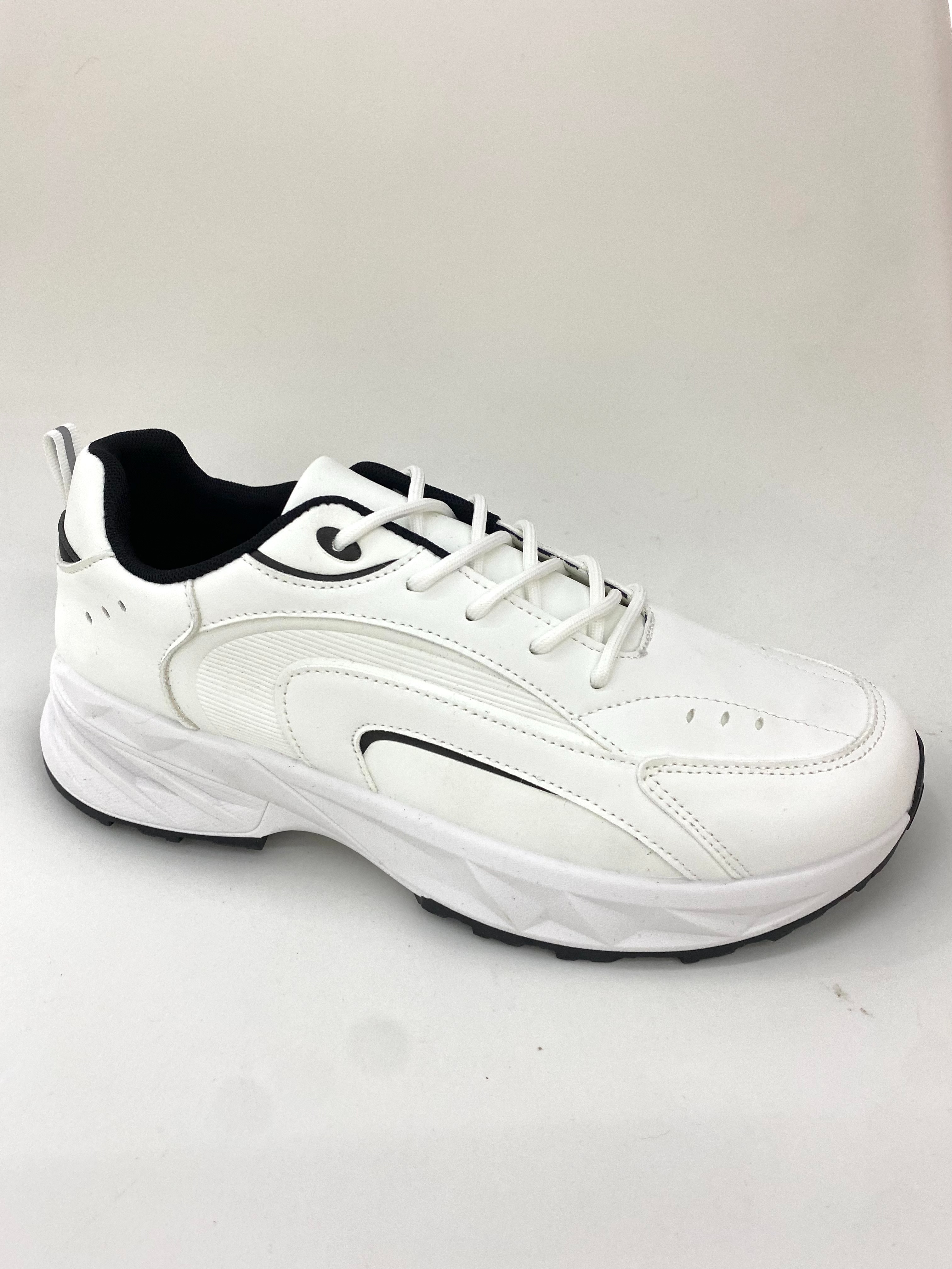 White sports shoes for men, summer casual, shock-absorbing, breathable, comfortable, lightweight and anti-slip full figure