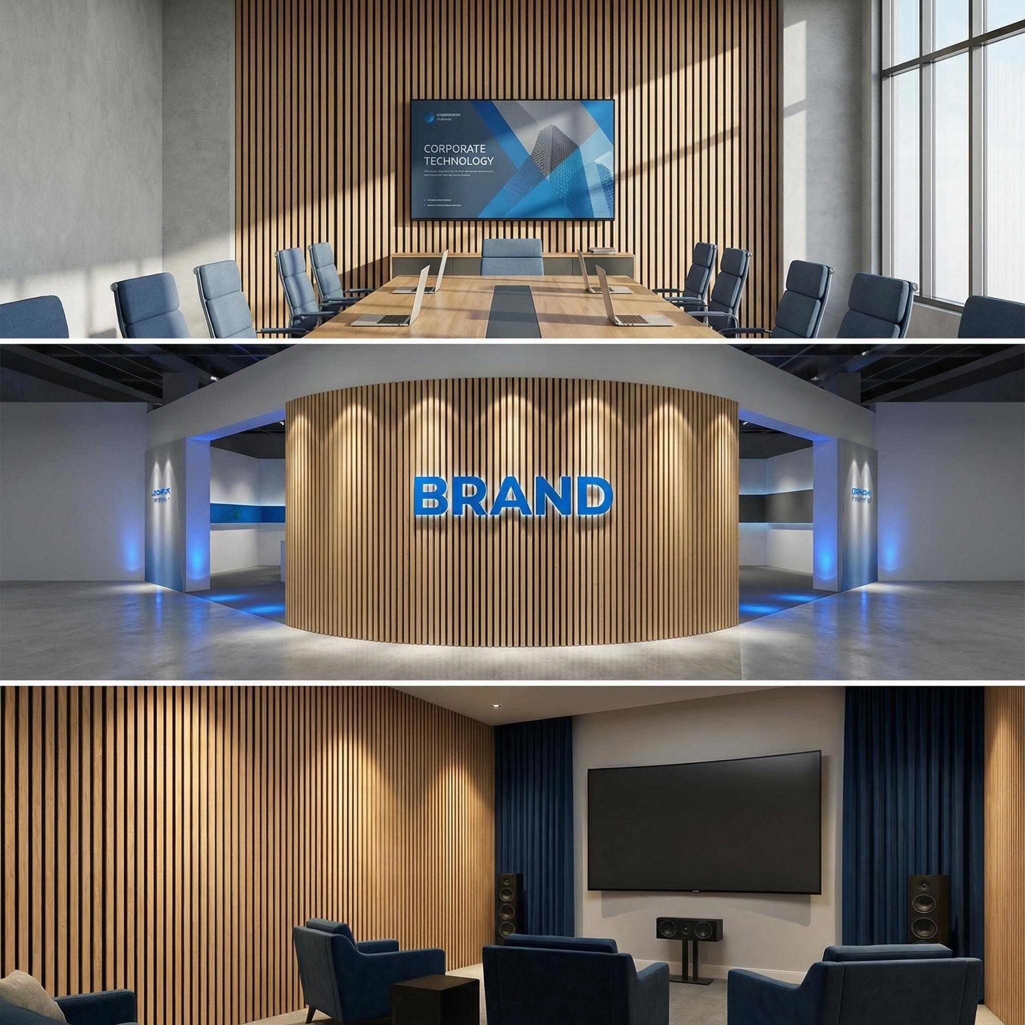 Wood veneer MDF composite grating sound-absorbing wall panels are flame-retardant, environmentally friendly, and available in multiple colors. Sound-absorbing and sound-insulating materials are also available Specification image