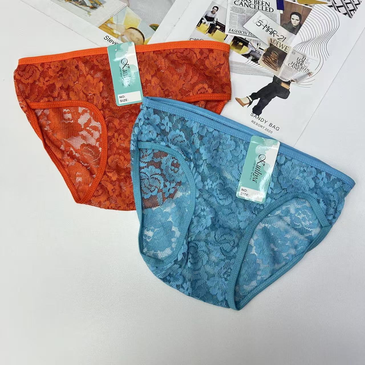 DD-W-2801#L mixed-color women's underwear, women's full lace triangle pants for export to Africa, women's sexy underwear QNI Application Scenario