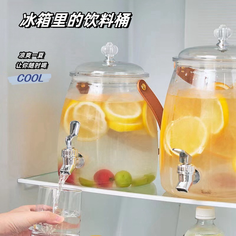 J210-5831冷水壶带龙头水具套装大容量家用凉水壶餐厅露营水果茶可乐饮料桶