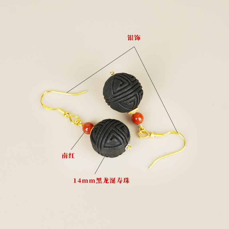滴油/耳饰s925银针/nibeaute/耳环女长款气质/青金石耳环细节图