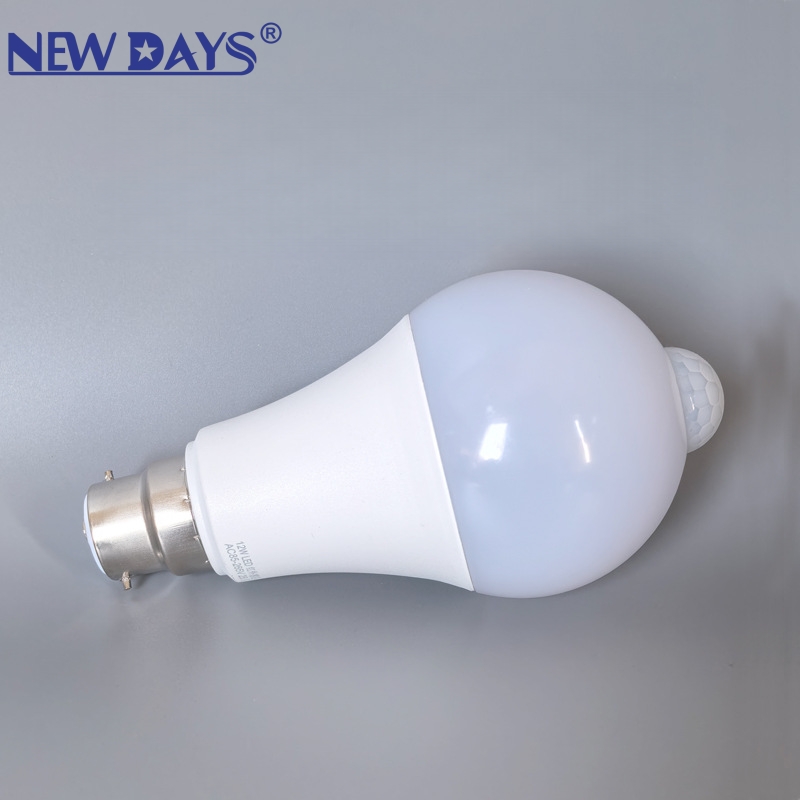 NEWDAYS brand cross-border new LED infrared sensor lighting bulb, energy-saving high-brightness E27/B22 screw-on household emergency light, ultra-long battery life led bulb Specification image