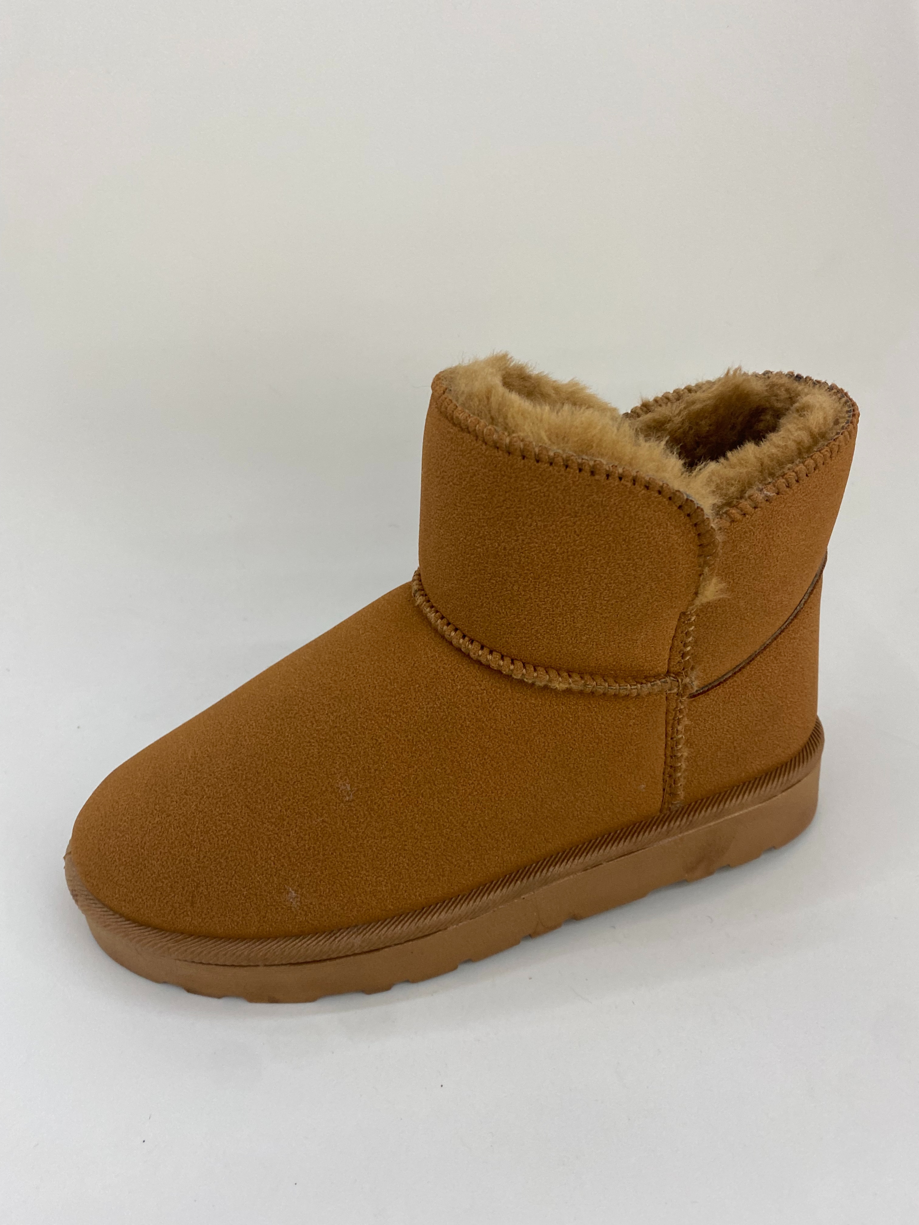 Brown short-sleeved snow boots, warm women's boots, leftover winter thickened anti-slip shoes full figure