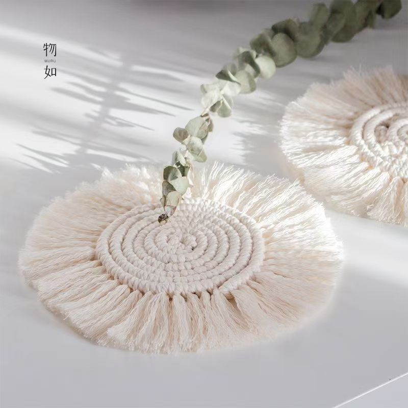 Bohemian woven placemats, heat-insulating and eco-friendly coasters, table MATS, homestay decorative table MATS, home decoration gifts Specification image