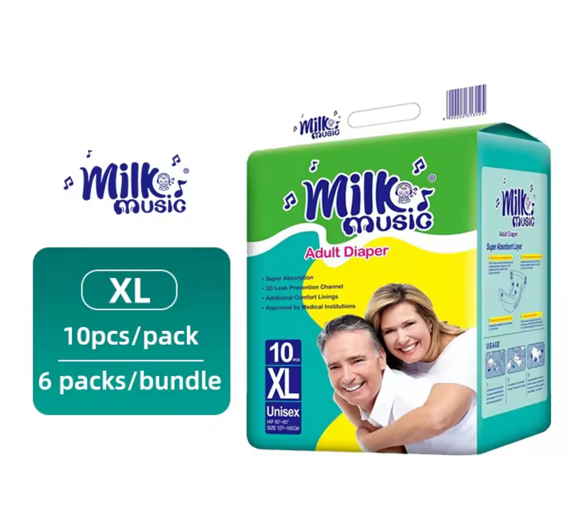 Milk Music pañales adultos larlakes adultos mayores fritas Item Picture