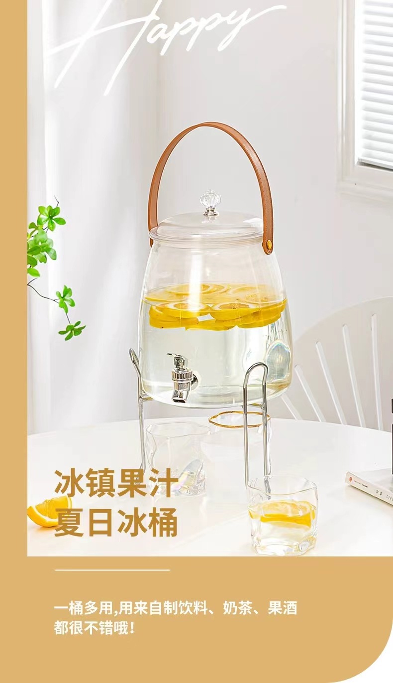 J210-5831冷水壶带龙头水具套装大容量家用凉水壶餐厅露营水果茶可乐饮料桶详情图10