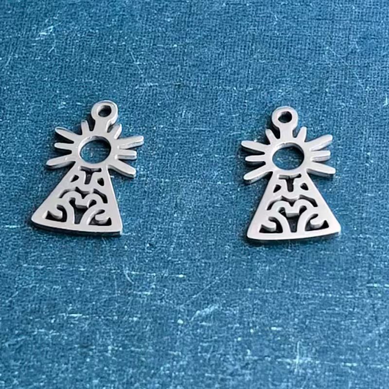 Cross-border foreign trade titanium steel stainless steel tower sun bracelet pendant necklace DIY jewelry accessories jewelry pendant, personalized