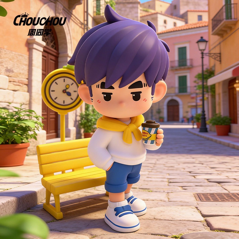 Official Jay Chou merchandise, "Zhou Zhou Xue Zhou Travelogue", Saint Island Lemon Town, Sicilian Lemon Town theme blind box cartoon ornaments Item Picture