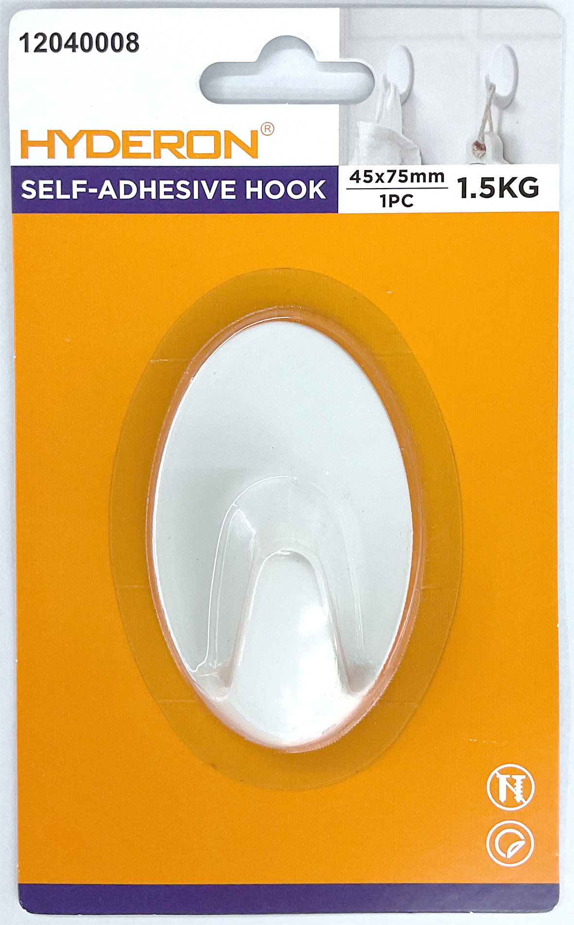 HYDERON Hui Delong Hardware [Factory Direct Sale] Regular White Base Foam Adhesive Hook, Strong PS Hook, Hook, Adhesive Hook 145706678