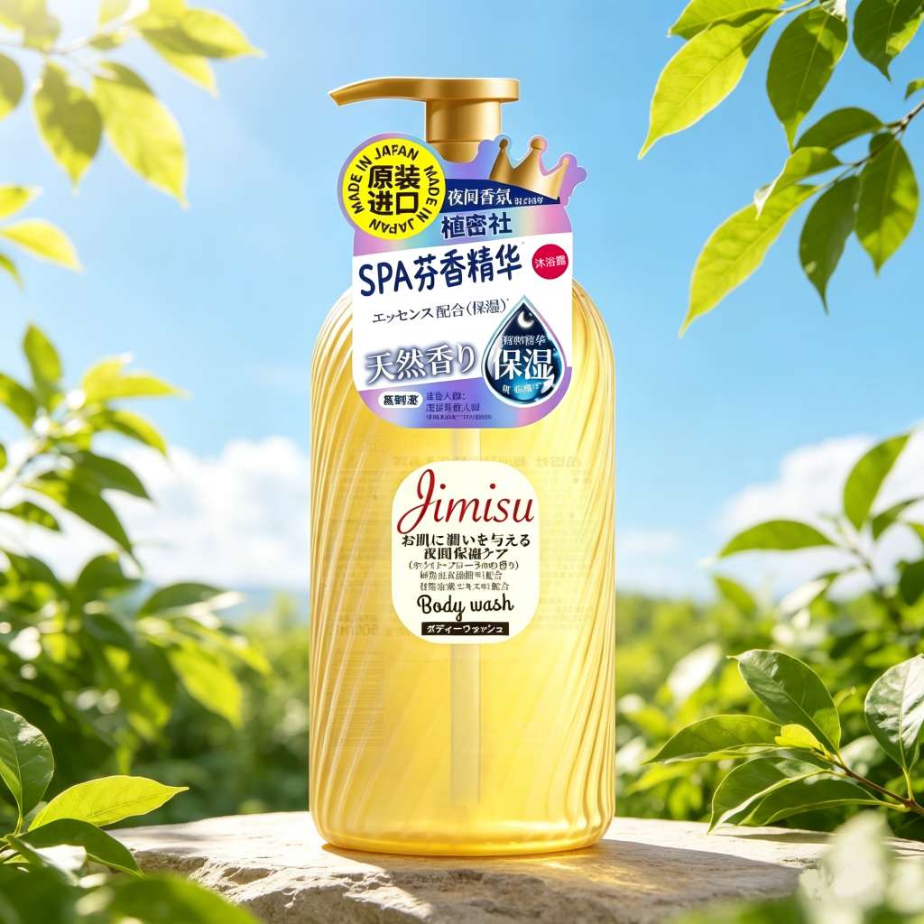 原装进口植密社夜间复合精华沐浴露500ml  清洁保湿滋润沐浴露产品图