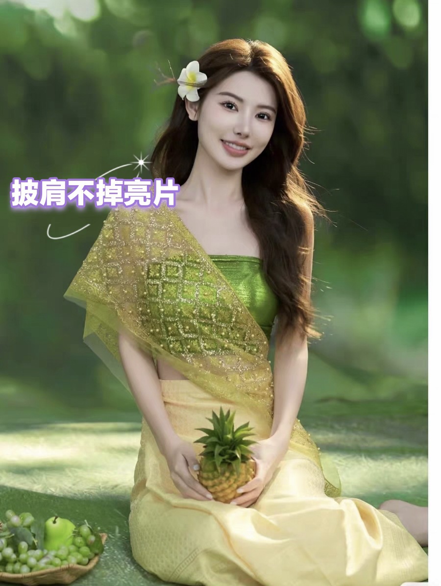 外贸热销泰国服饰云南傣族服饰西双版纳傣族民族服装筒裙表演服艺术写真拍照详情图10