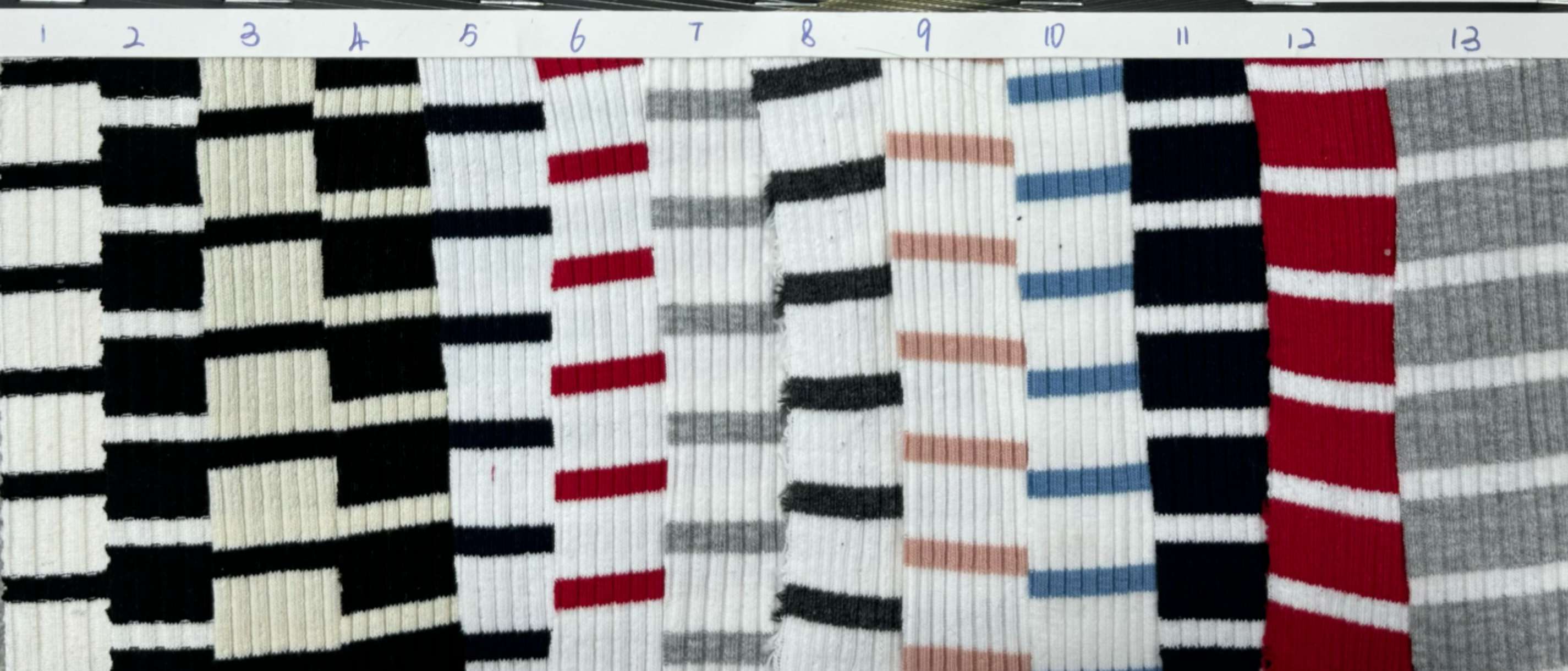 Jacquard woven interlaced jacquard 2*2 3*4 1*1 ribbed, plain ribbed, horizontal ribbed, pure cotton, all cotton