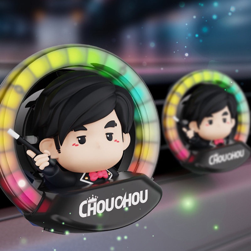 Authentic CHOUCHOU cartoon character car atmosphere lights, ChouChou pilot series ornaments, Rhythm master car ornaments, car ornaments, car small ornaments