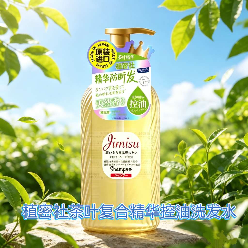 Original imported Zhimi She Tea Complex Essence Oil-Control Shampoo 500ml, controls oil, moisturizes and prevents hair breakage