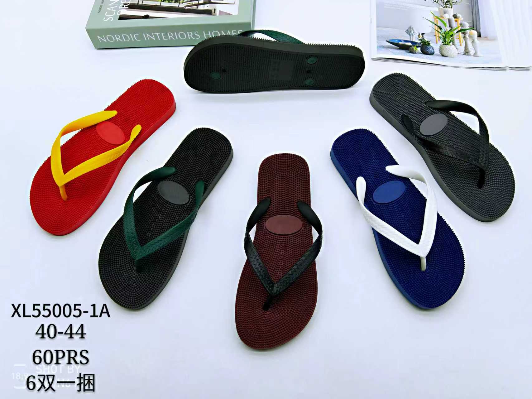 Summer raised dot herringbone flip-flops in stock, men's and women's summer massage beach slippers details Picture