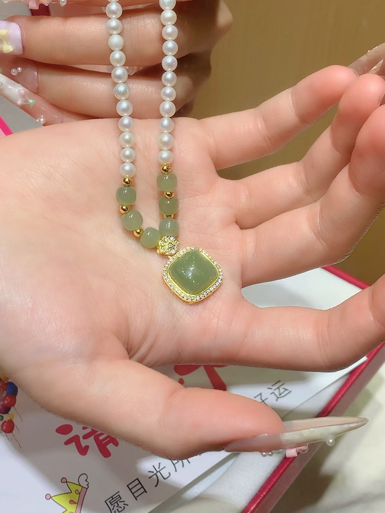 С днем матер 💝 925 серебрян с HeTianYu ожерел, хлюпа совпаден натуральн жемчужн ➕ золот деньг, изыска и атмосфер, холдн дорог QiGan прям полн! pic 4