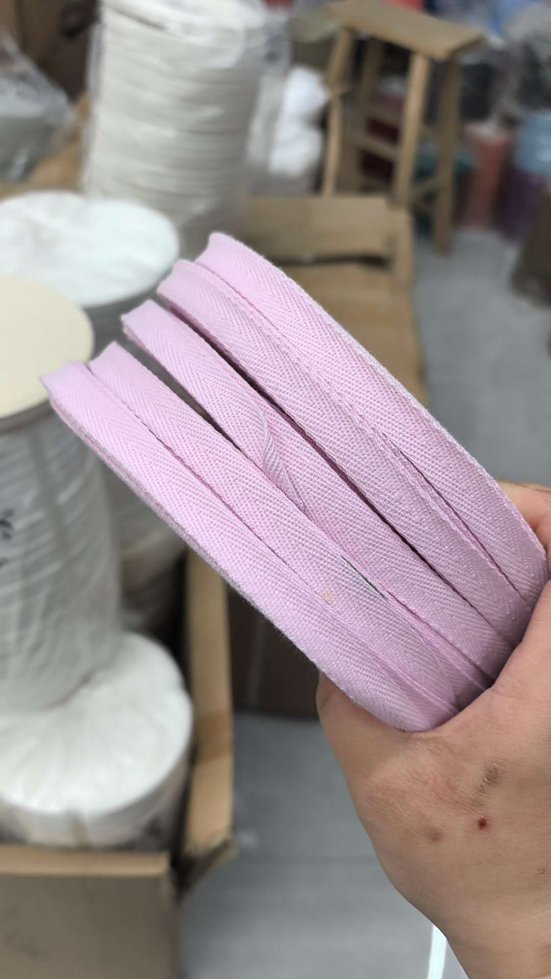 Colorful cotton ribbons, for clothing decoration