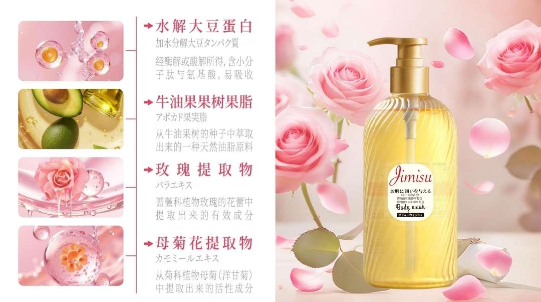 Original imported Zhimishe Rose Protein Complex Essence Shampoo 500ml Moisturizing and Nourishing Gentle Cleansing Shampoo detail image 11