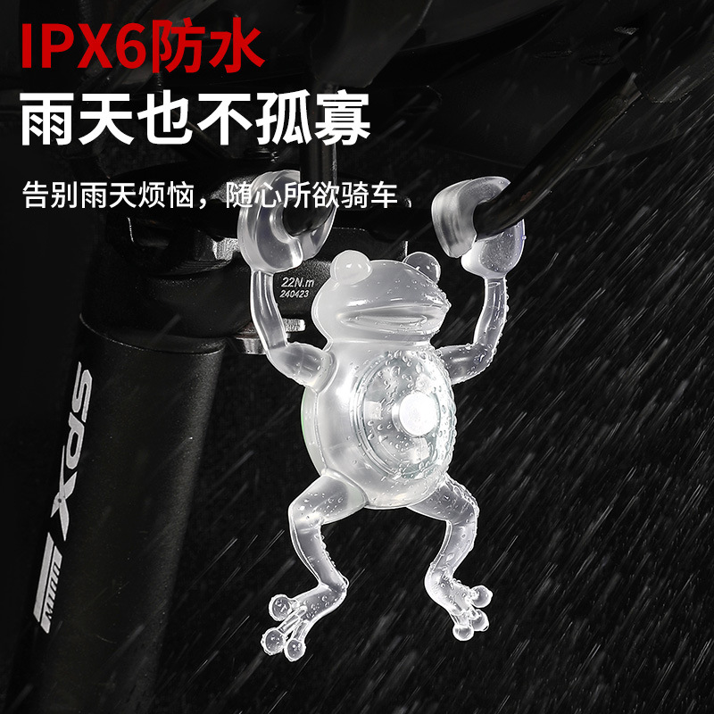 BG-3177 bicycle creative Taillight Night Riding Warning Light Mountain Road Bike Gorilla Frog Waterproof Taillight Riding Equipment Bicycle taillight Specification image