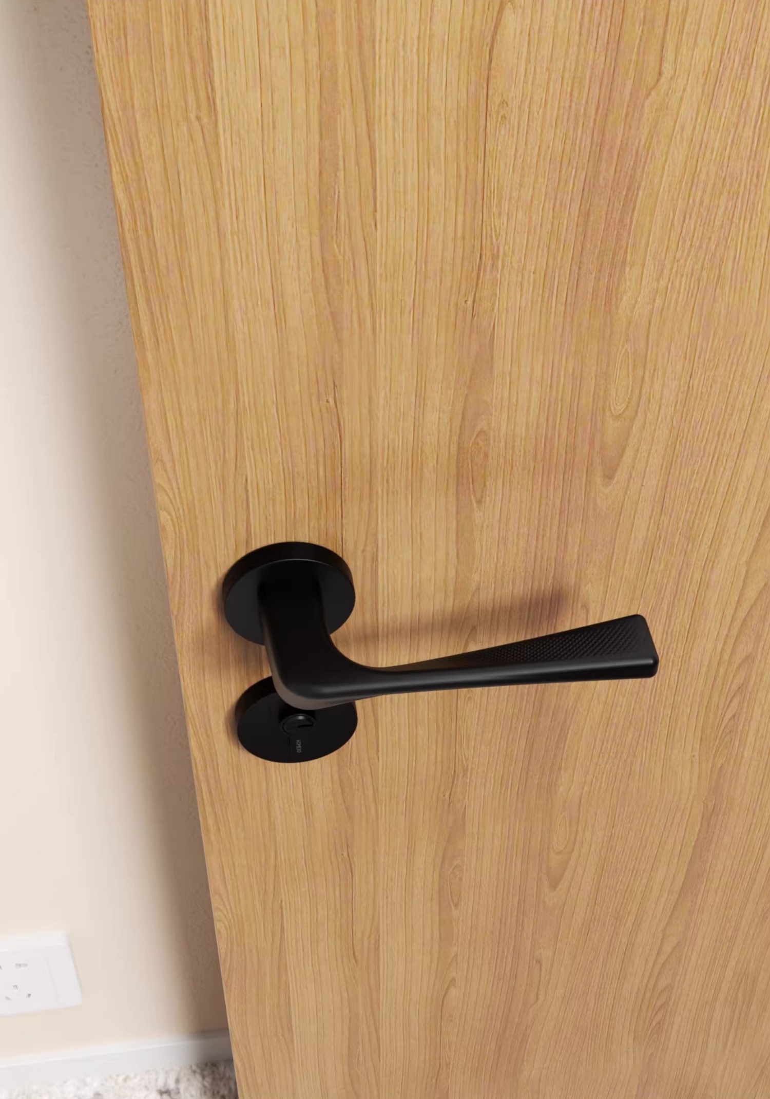 Haobao indoor silent door lock, bedroom magnetic lock, room household door handle, split double door, wooden door lock, gold color pic 11