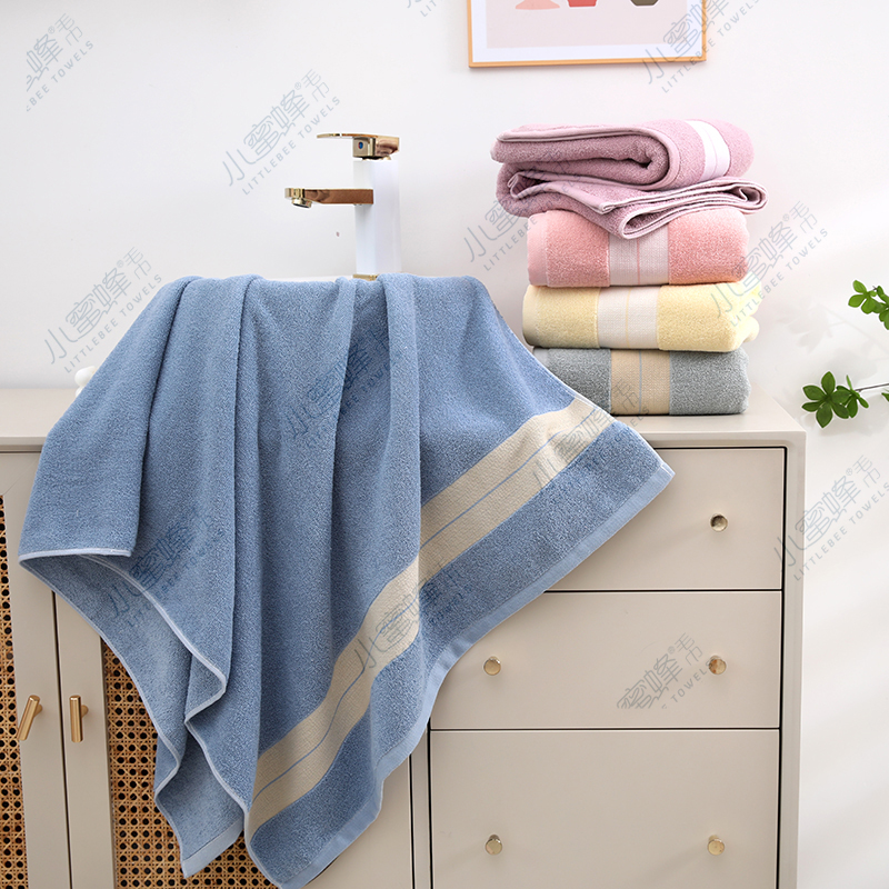 Bath towel gifts: New bath towels in stock, plain color, out of stock, soft and absorbent, little bee towels 029 Item Picture