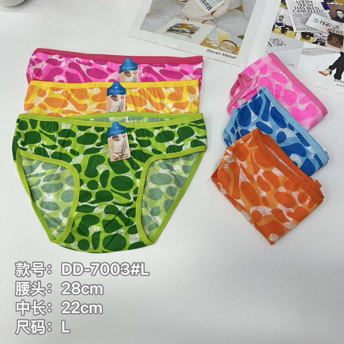 DD-7003#L混色女士内裤女士印花女士三角裤牛奶丝内裤非洲南美洲热销内衣内裤性感内裤QNI
