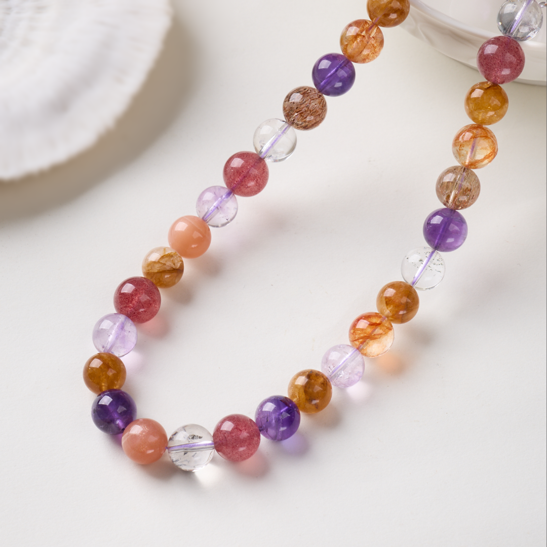 【 Yajinpei Jewelry 】 Natural Multi-treasure Crystal necklace Specification image
