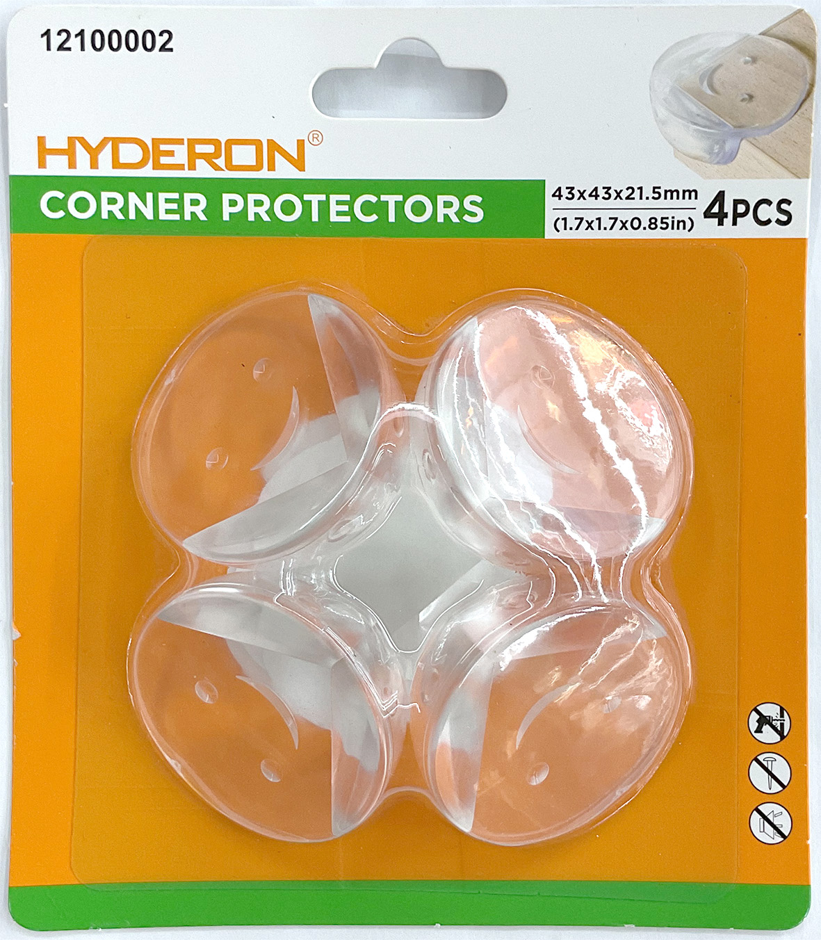 Huidelong Hardware [Factory Direct Sale] Children's Corner Protectors, PVC Transparent Corner Protectors, Anti-collision Corners. 170636556