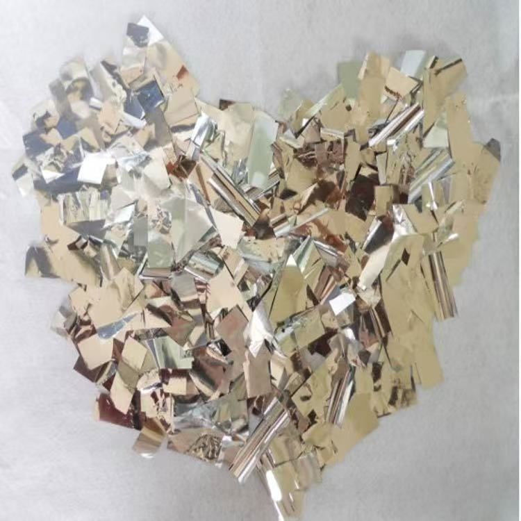 Rainbow wedding, shredded paper, gold bar, celebration, firecrackers, paper spray, sequins, investment, bar, colored paper, stage, gold fireworks, scattering flowers