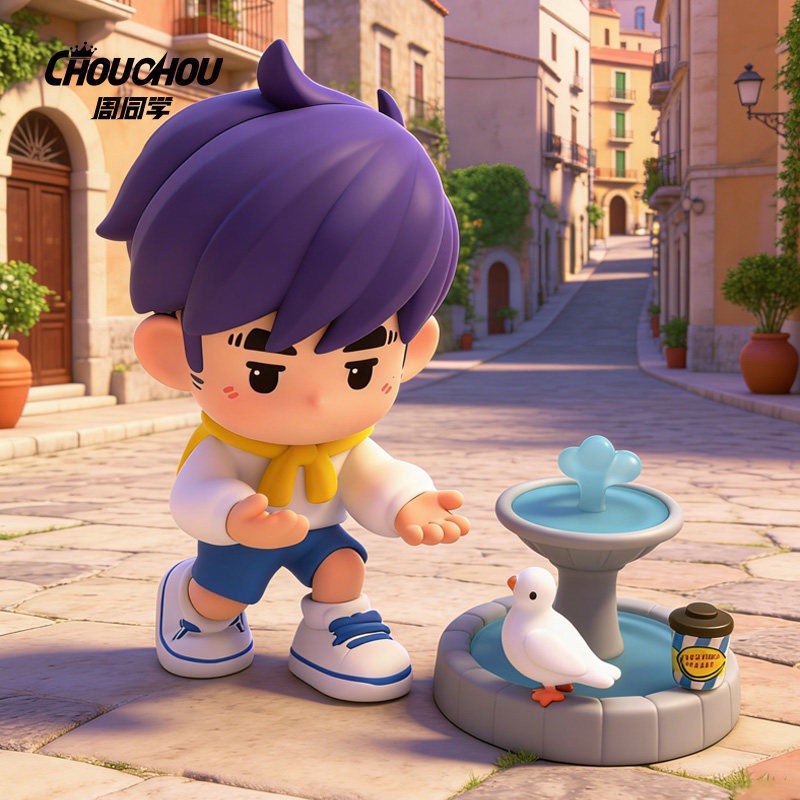 Official Jay Chou merchandise, "Zhou Zhou Xue Zhou Travelogue", Saint Island Lemon Town, Sicilian Lemon Town theme blind box cartoon ornaments Application Scenario