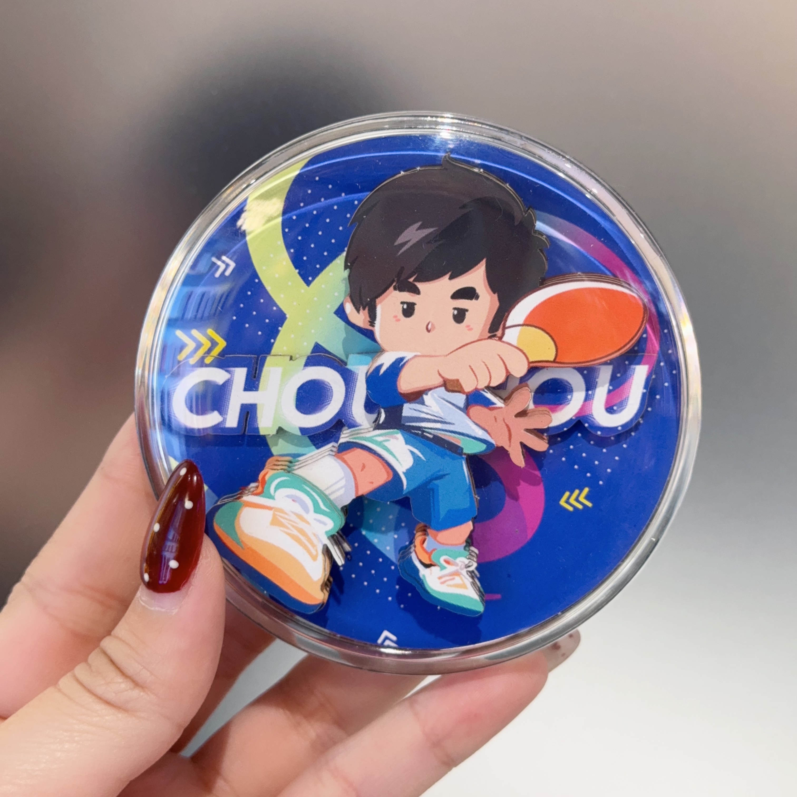 Genuine Jay Chou peripheral cartoon character circular 3D paper art stickers, landscape stickers, 3D stereoscopic stickers, Jay Chou sports series refrigerator stickers details Picture