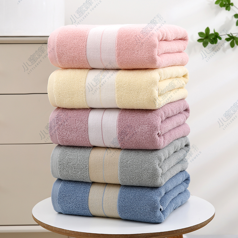 Bath towel gifts: New bath towels in stock, plain color, out of stock, soft and absorbent, little bee towels 029 details Picture