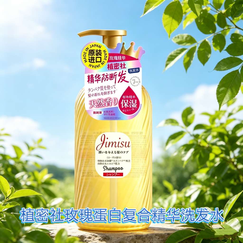 Original imported Zhimishe Rose Protein Complex Essence Shampoo 500ml Moisturizing and Nourishing Gentle Cleansing Shampoo