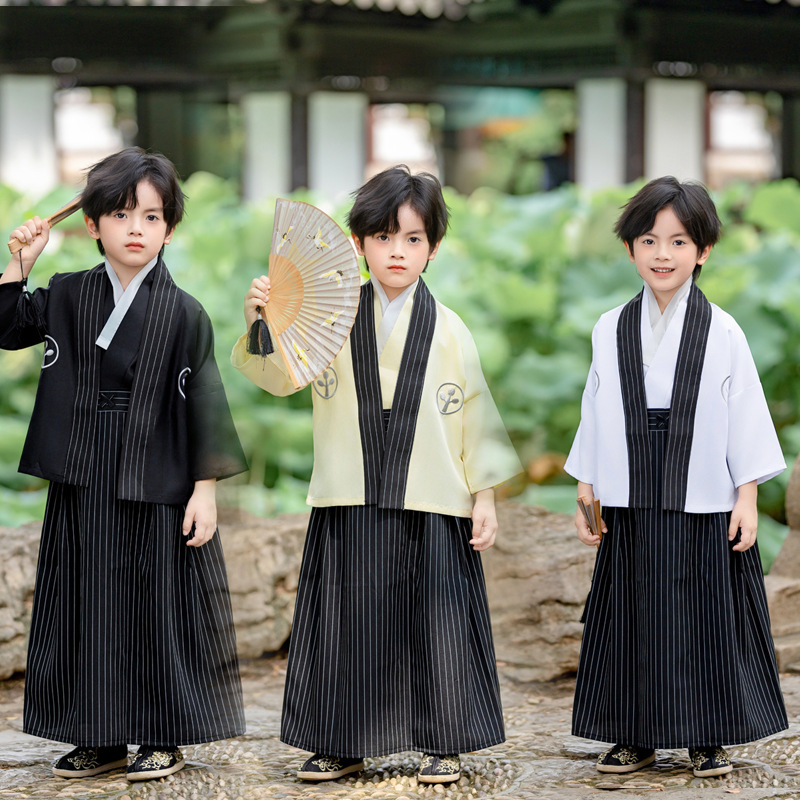 2026秋季新款儿童日式和服套装男孩上衣裤子外贸款