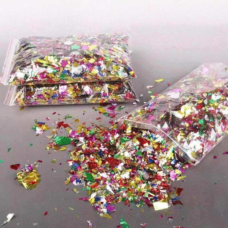 Wedding hand-thrown fireworks, colorful wedding ceremony sequins, scraps of paper, firecrackers, scattered flowers, opening ceremony colored paper, celebration ribbons detail image 6