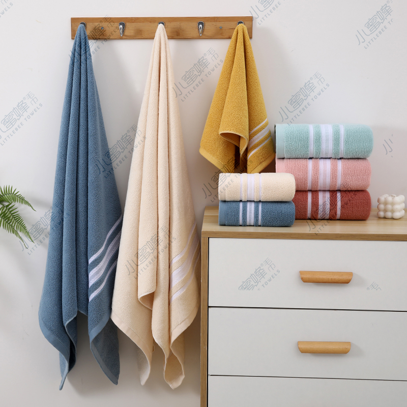 Bath towel gifts: New bath towels in stock, plain color, out of stock, soft and absorbent, little bee towels 033 details Picture
