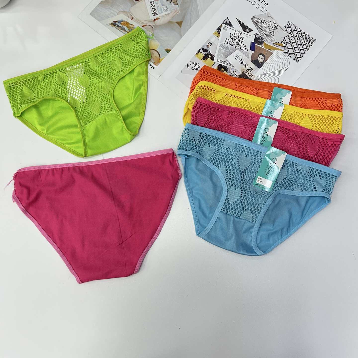 DD-X-2802 #L mixed-color women's underwear, women's hollowed-out triangle pants, popular women's underwear in Africa and South America, sexy underwear QNI details Picture