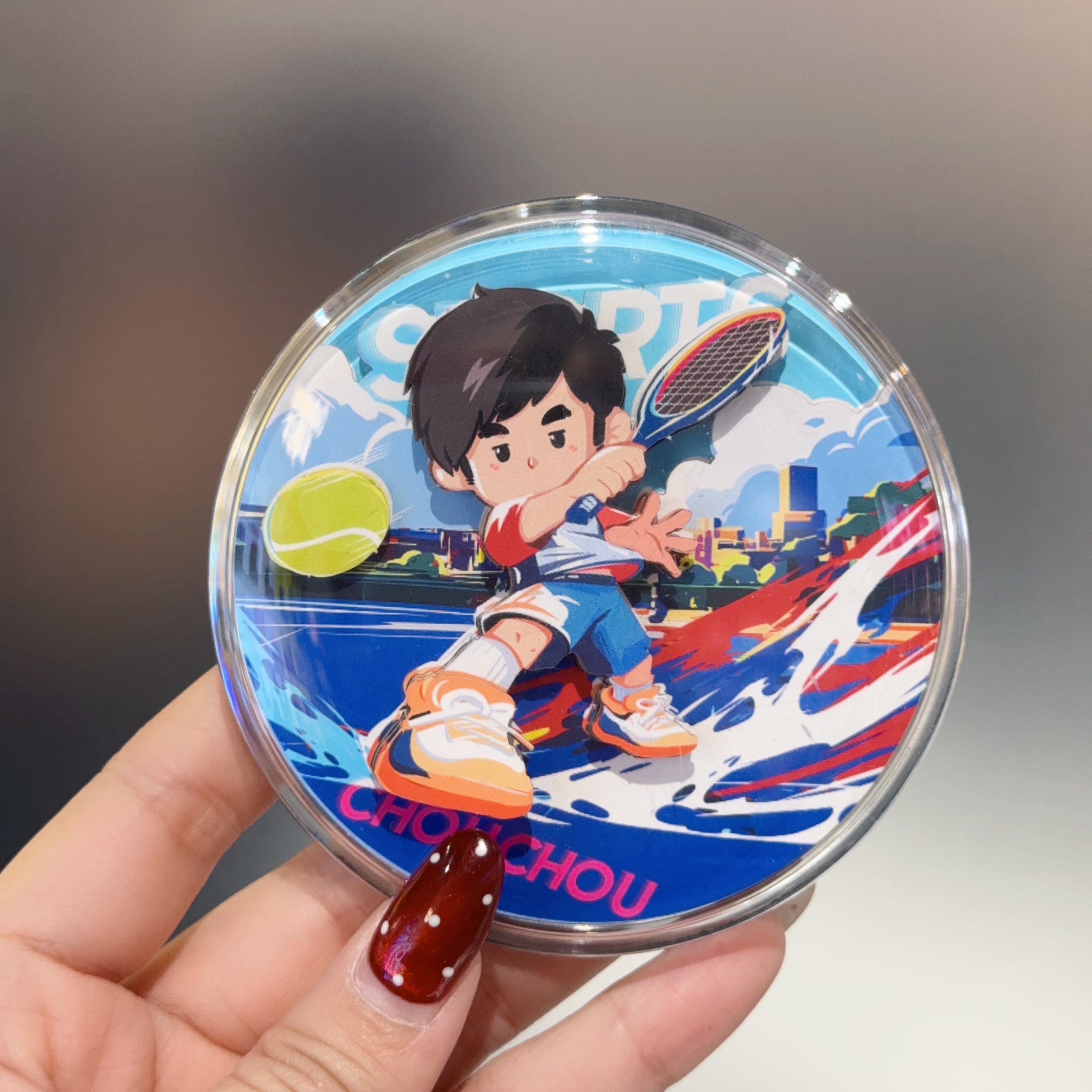 Genuine Jay Chou peripheral cartoon character circular 3D paper art stickers, landscape stickers, 3D stereoscopic stickers, Jay Chou sports series refrigerator stickers Specification image