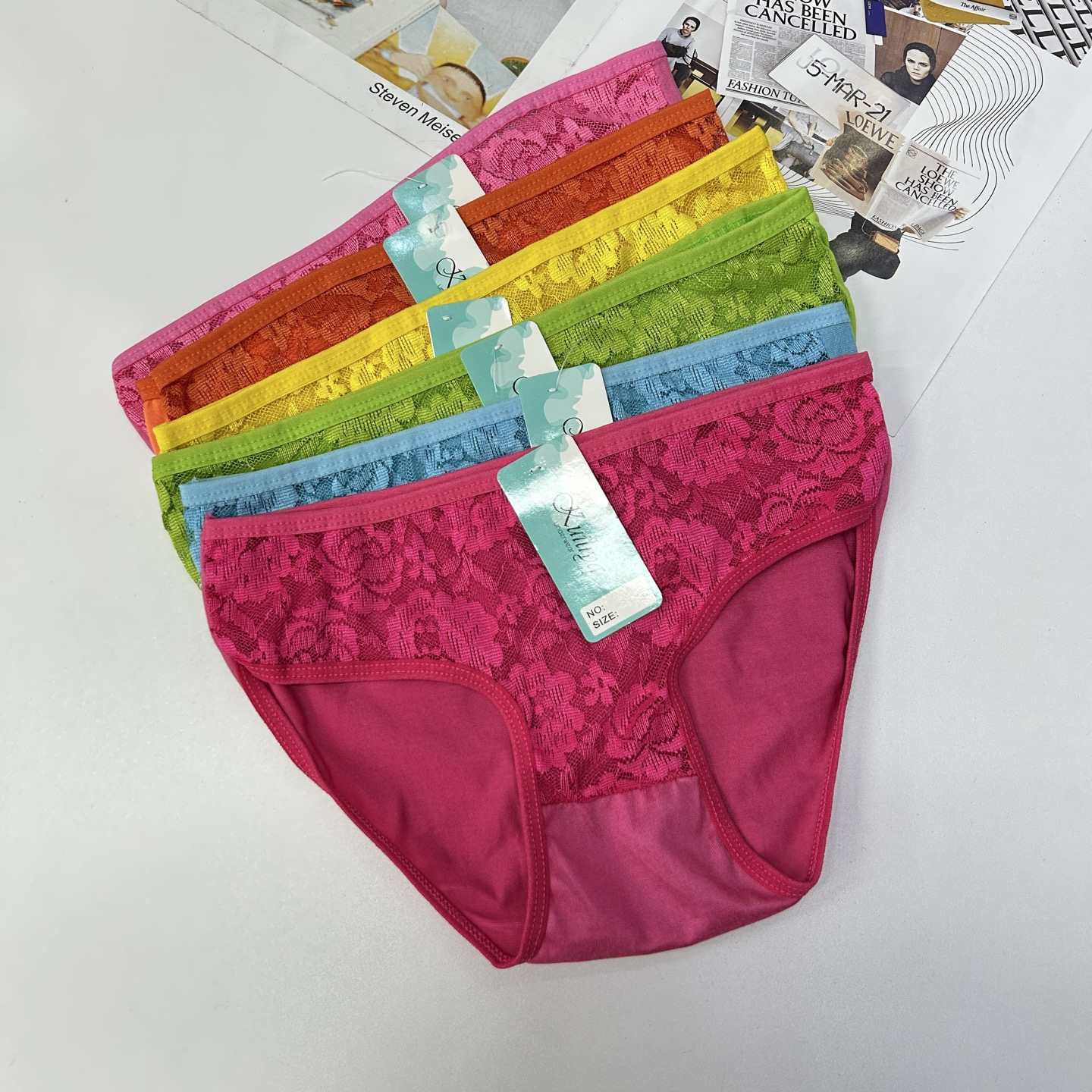DD-X-2801 #L mixed-color women's underwear, women's hollowed-out triangle pants, popular women's underwear in Africa and South America, sexy underwear QNI Specification drawing