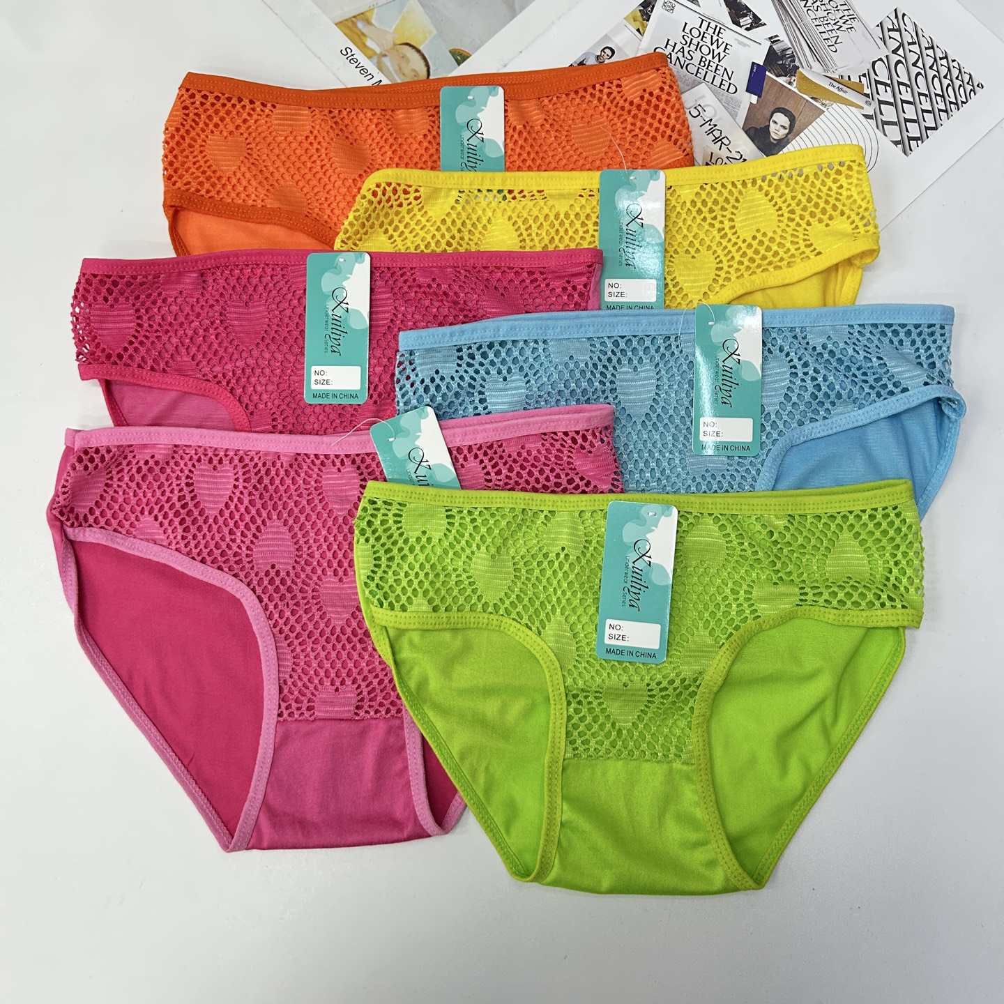 DD-X-2802 #L mixed-color women's underwear, women's hollowed-out triangle pants, popular women's underwear in Africa and South America, sexy underwear QNI Item Picture