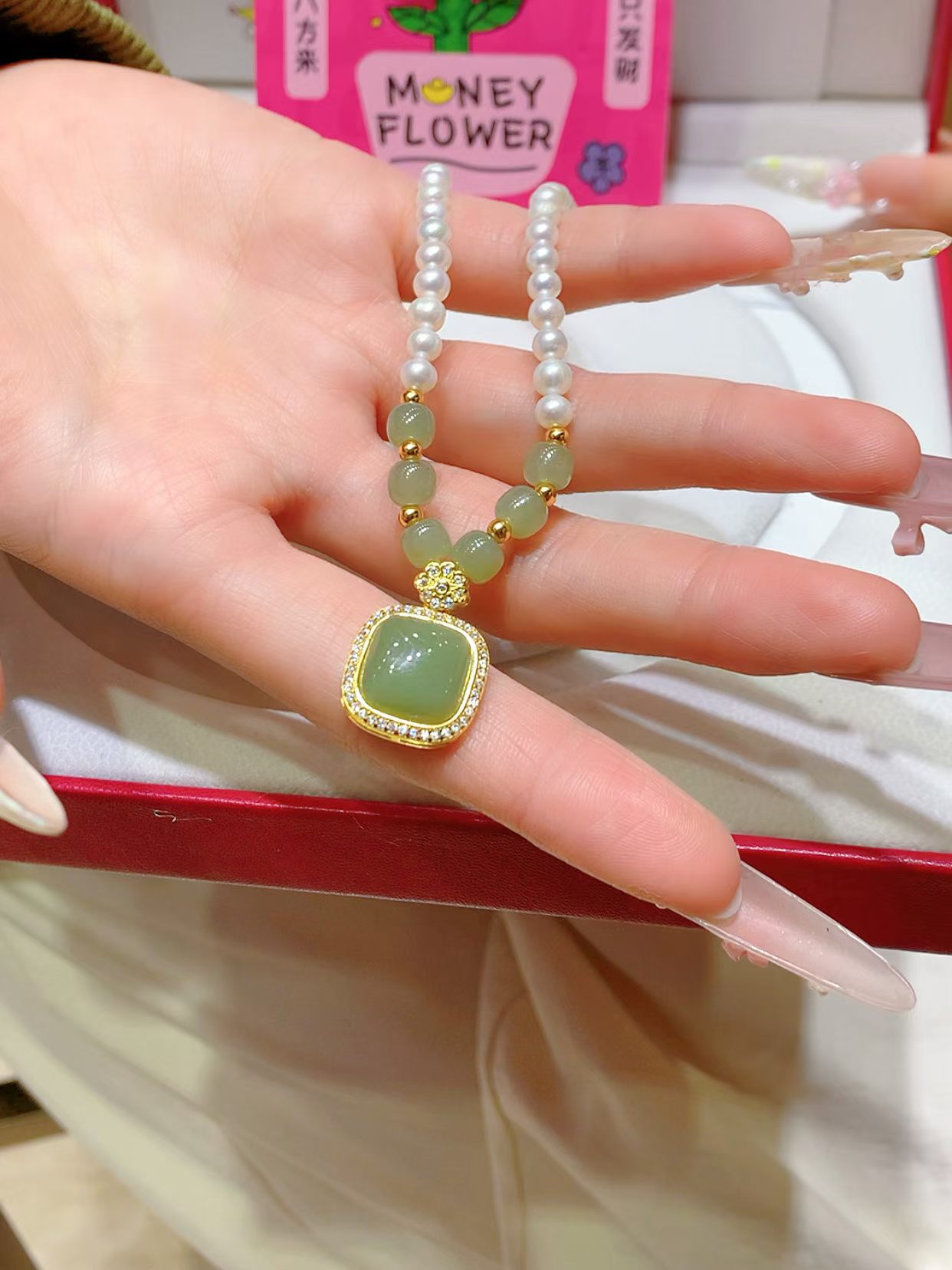 С днем матер 💝 925 серебрян с HeTianYu ожерел, хлюпа совпаден натуральн жемчужн ➕ золот деньг, изыска и атмосфер, холдн дорог QiGan прям полн! pic 3